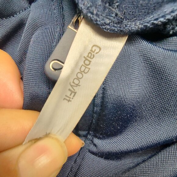 GapBodyFit Jacket Womens XL Navy Blue Full Zip-Up Stretch Hoodie Jacket - Picture 2 of 10